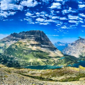 Hidden Lake and Bearhat Mountain 2 - Glacier National Park - 12"x18" Heirloom Quality Custom Made Wooden Puzzle