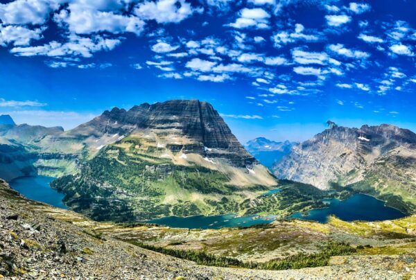 Hidden Lake and Bearhat Mountain 2 - Glacier National Park - 12"x18" Heirloom Quality Custom Made Wooden Puzzle