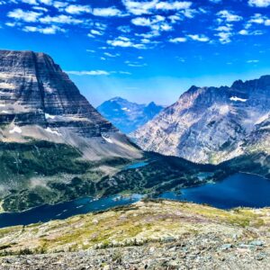 Hidden Lake and Bearhat Mountain - Glacier National Park - 12"x18" Heirloom Quality Custom Made Wooden Puzzle
