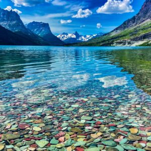 Saint Mary Lake - Glacier National Park - 12"x18" Heirloom Quality Custom Made Wooden Puzzle