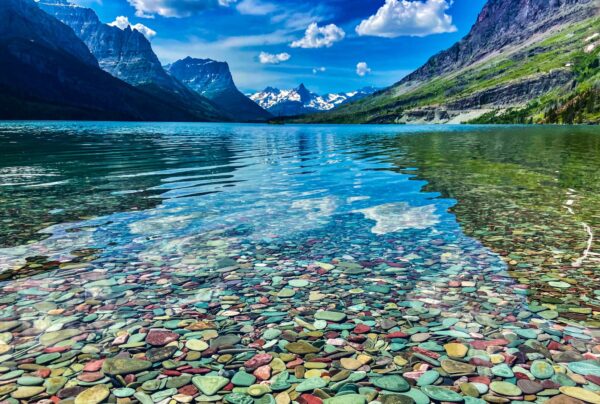 Saint Mary Lake - Glacier National Park - 12"x18" Heirloom Quality Custom Made Wooden Puzzle