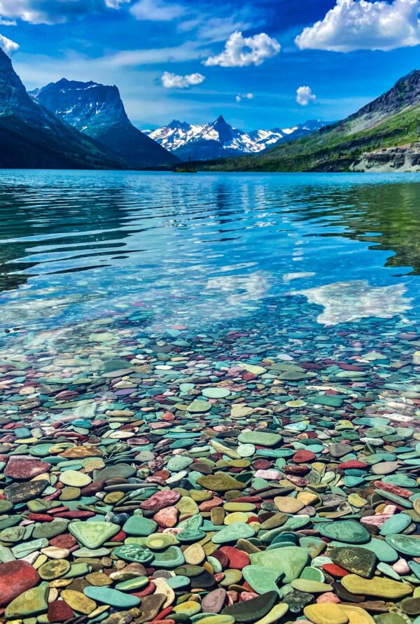Saint Mary Lake, Vertical - Glacier National Park - 12"x18" Heirloom Quality Custom Made Wooden Puzzle