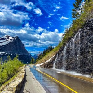 Weeping Wall - Going to the Sun Road - Glacier National Park - 12"x18" Heirloom Quality Custom Made Wooden Puzzle