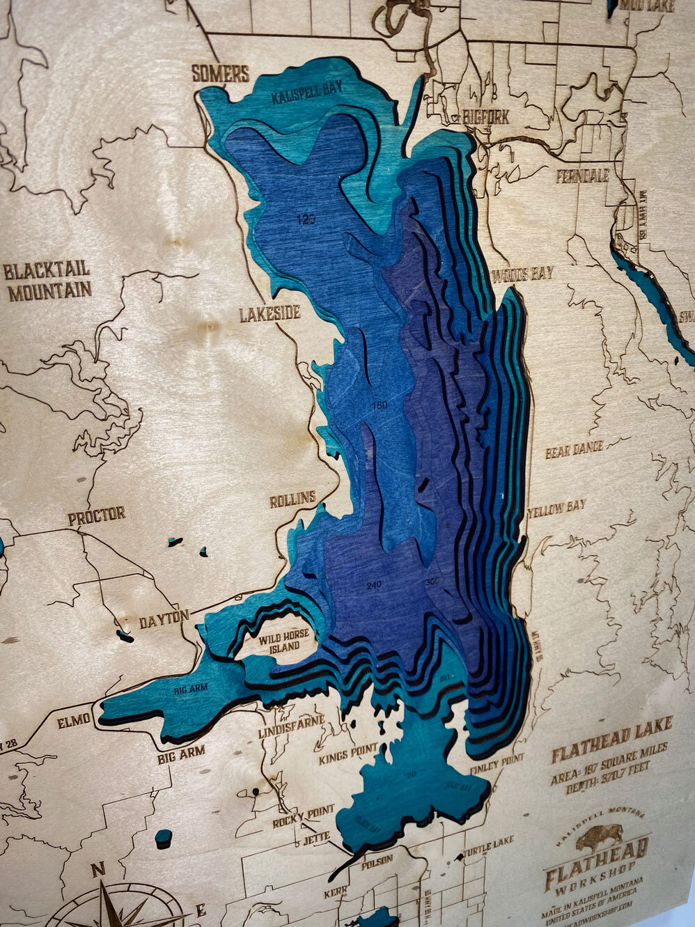 Flathead Lake Map LG 3 