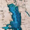Flathead Lake Bathymetric Map - 8 Layers - Image 11