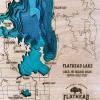 Flathead Lake Bathymetric Map - 8 Layers - Image 12