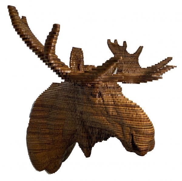 Lil' Moose - Robert Wood Wooden Sculpture
