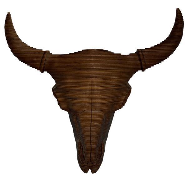 Big Ol' Bull Skull - Robert Wood Sculpture