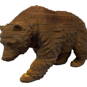 Standing Bear - Robert Wood Wooden Sculpture